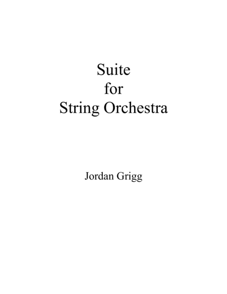 Suite for String Orchestra