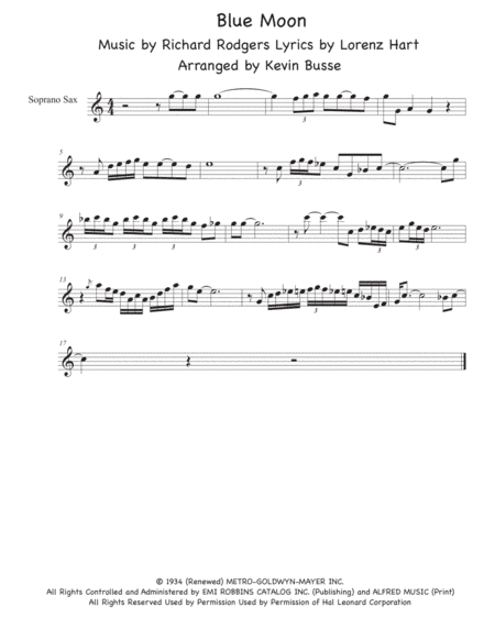 Blue Moon (arr. Kevin Busse)