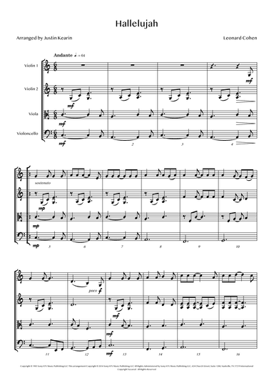 Hallelujah (arr. Justin Kearin)