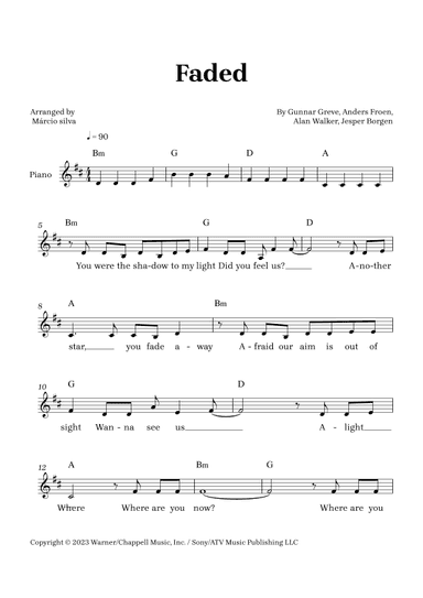 Faded (arr. Márcio Silva)