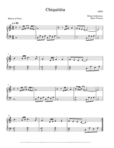 Chiquitita (arr. Música al Piano)