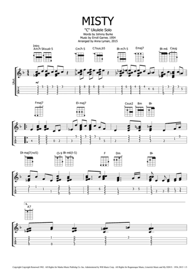 Misty (arr. Anne C. Lyman, B.Mus. (also known as Anna Lyman))