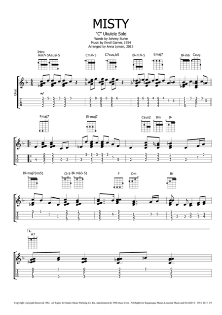 Misty (arr. Anne C. Lyman, B.Mus. (also known as Anna Lyman))