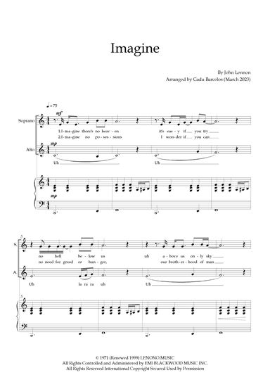 Imagine (arr. Cadu Barcelos)