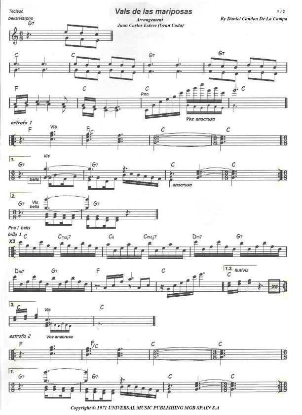 El Vals De Las Mariposas (arr. juan carlos esteve / Gran Coda)