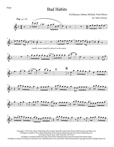 Bad Habits (arr. Sean Arawjo)