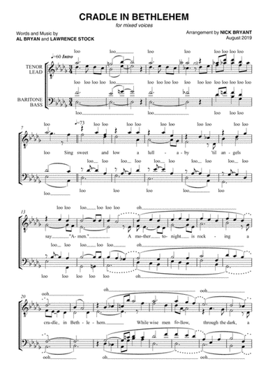 A Cradle In Bethlehem (arr. Nick Bryant)