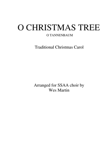 O Christmas Tree (arr. Wes Martin)