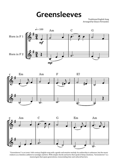 Greensleeves (arr. Glauco Fernandes)