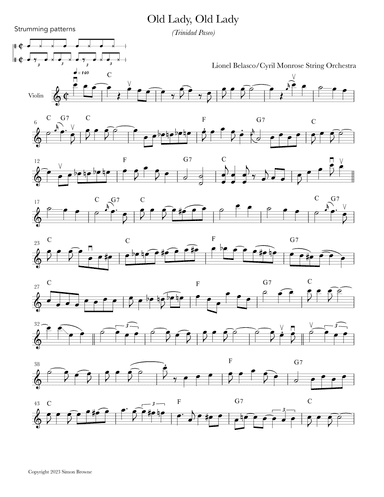 Old Lady, Old Lady (arr. for violin) (arr. Simon Browne)