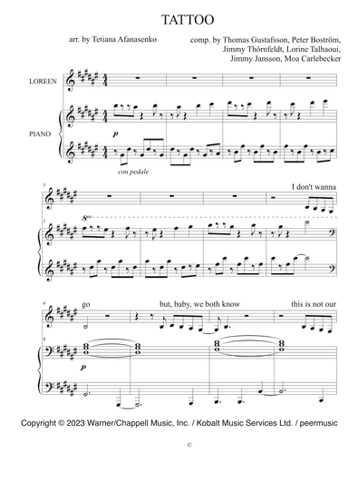 Tattoo (arr. Tetiana Afanasenko)