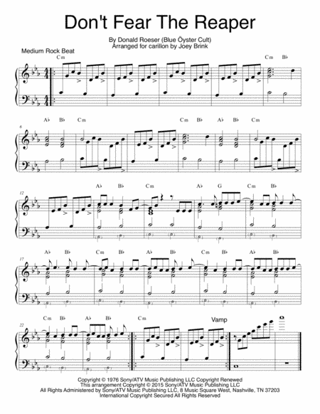 Don't Fear The Reaper (arr. Joey Brink)