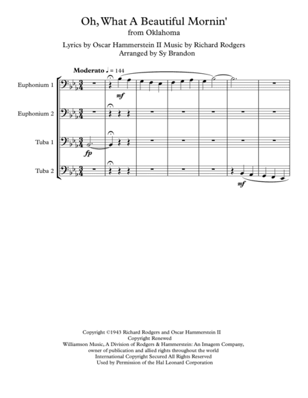 Oh, What A Beautiful Mornin' (arr. Sy Brandon)