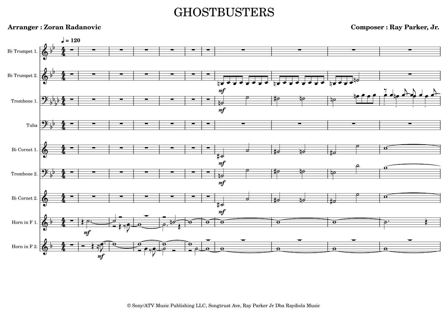 Ghostbusters (arr. Zoran Radanovic)
