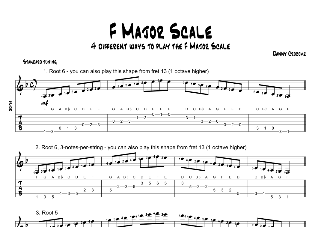 F Major Scale (4 Ways to Play)