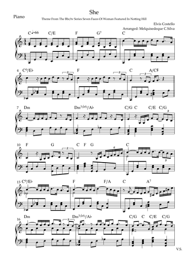 She (arr. Melquisedeque C.Silva)