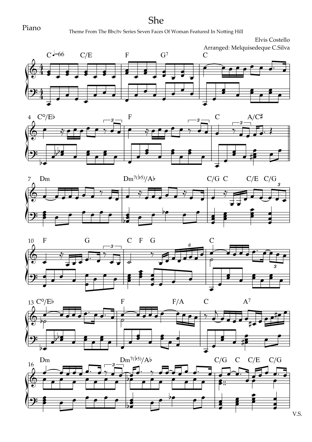 She (arr. Melquisedeque C.Silva)