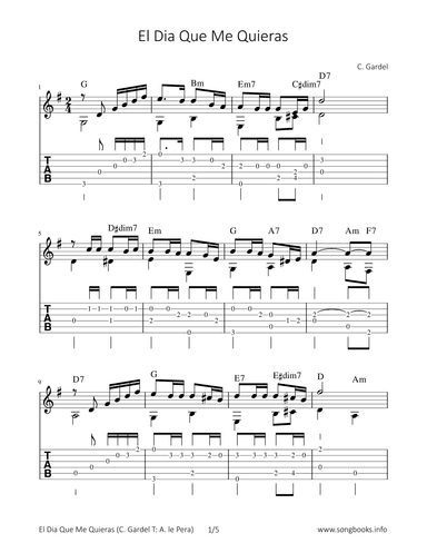 El Dia Que Me Quieras (arr. Bettina Schipp)