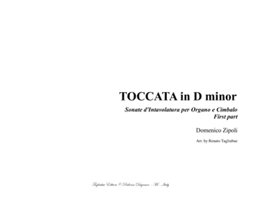 TOCCATA in D minor - Zipoli - From Sonate d’Intavolatura per Organo e Cimbalo (arr. Renato Tagliabue)