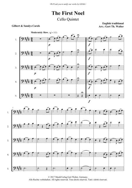 The First Noel (arr. Gert Th. Walter)