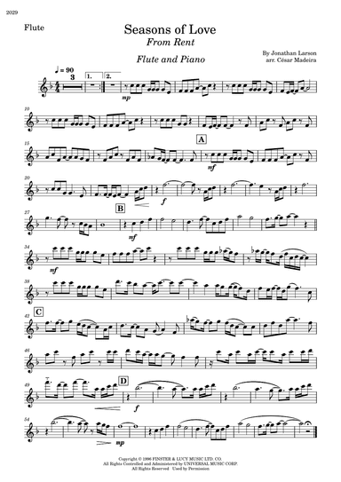 Seasons Of Love (arr. César Madeira)