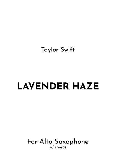 Lavender Haze (arr. Jireh J.)