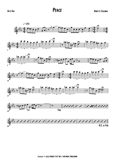 Peace (arr. The Sheet Music Library)