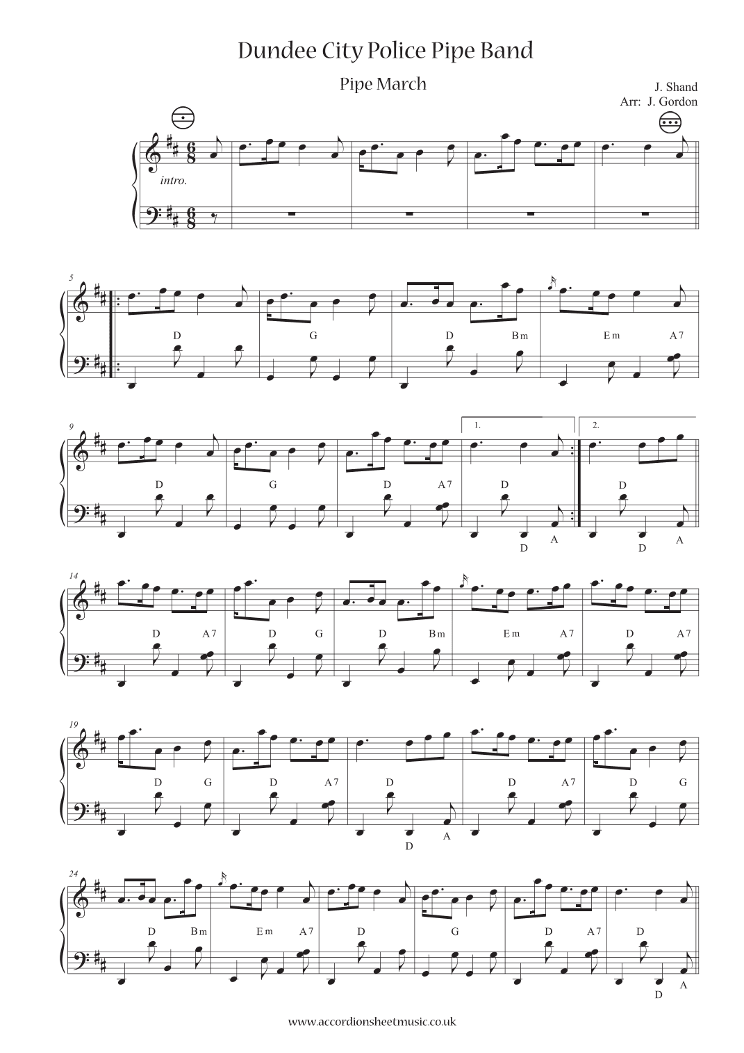 Dundee City Police Pipe Band (arr. Julia Gordon)