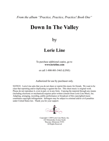 Down In The Valley - EASY! (arr. Lorie Line)