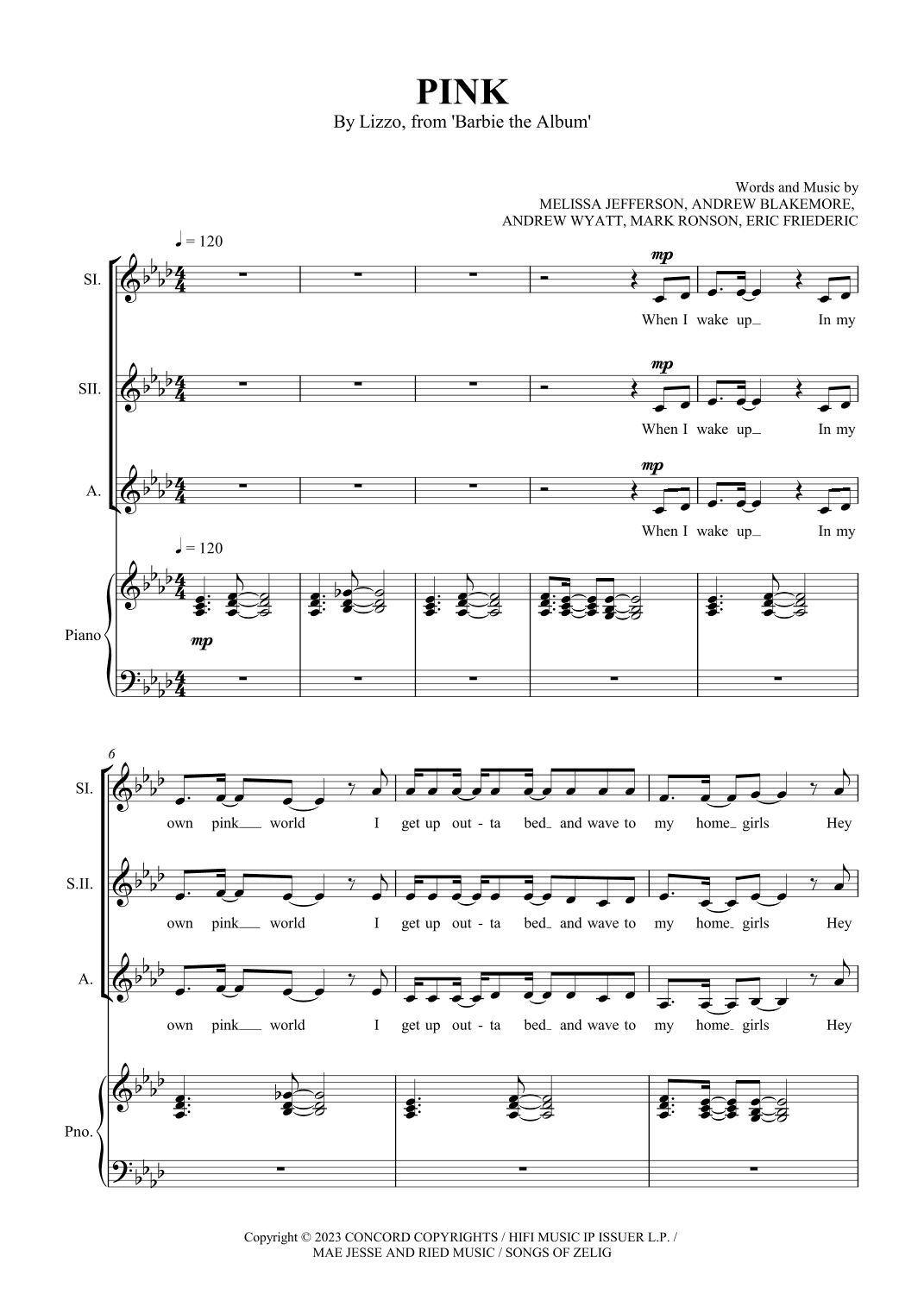 Pink (arr. SCMusic)