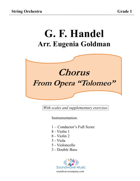 Chorus from Opera "Tolomeo" (arr. Eugenia Goldman)