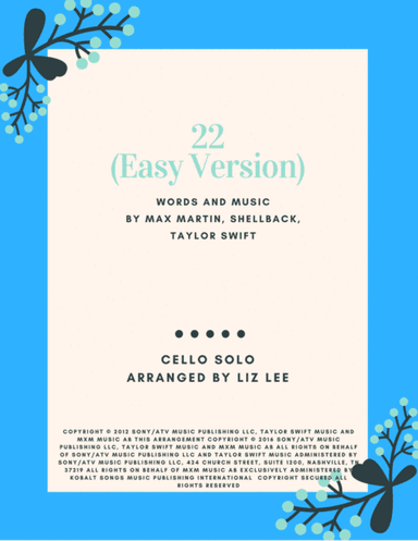 22 (arr. Liz Lee-Cellomoji)