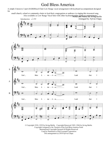 God Bless America (arr. Sylvia Chapa)