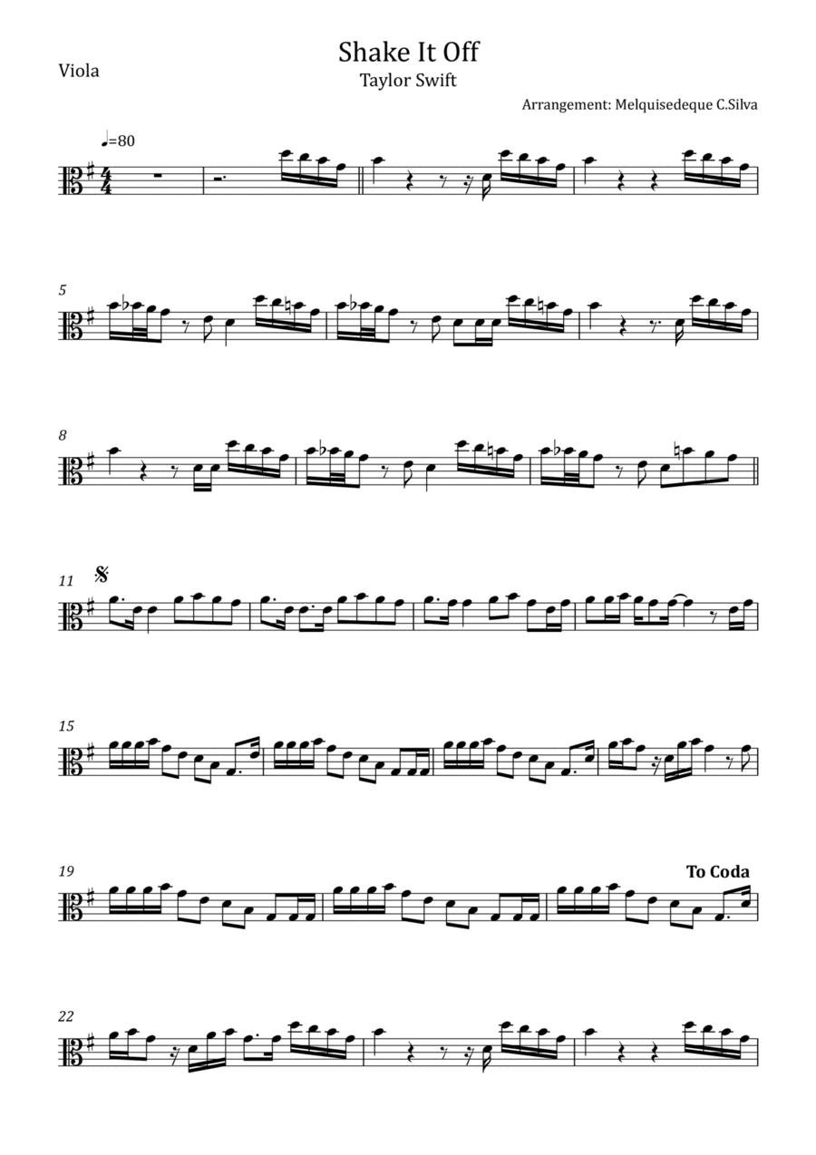 Shake It Off (arr. Melquisedeque C.Silva)