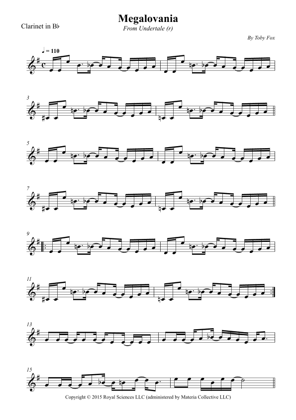 Megalovania (arr. Wesley S. SIlva)