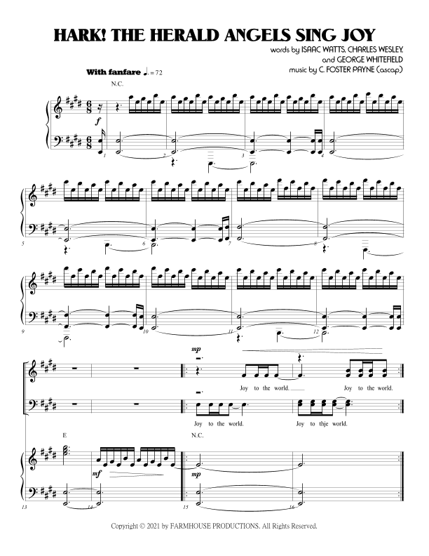 Hark! the Herald Angels Sing Joy (arr. C. Foster Payne)