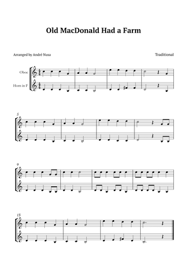 Old MacDonald Had a Farm (arr. André Nusa)