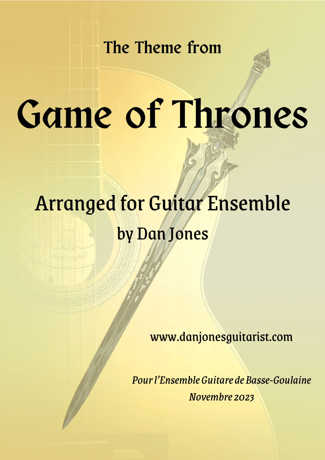 Game Of Thrones (arr. Dan Jones www.danjonesguitarist.com)