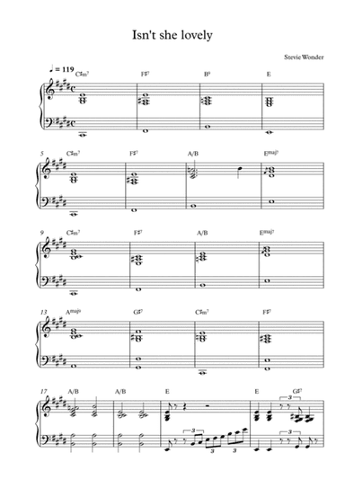 Isn't She Lovely (arr. Pineapplechord)