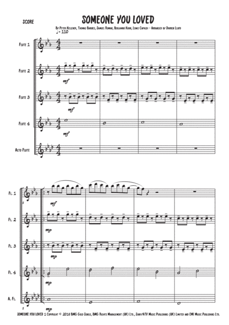 Someone You Loved (arr. Darren Lloyd)