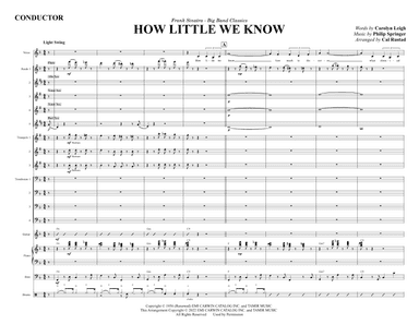 How Little We Know - Score Only (arr. Cal Rustad)