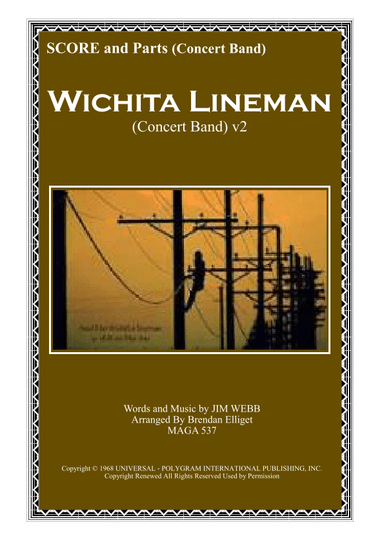 Wichita Lineman (arr. Brendan James Elliget MAGA 537)