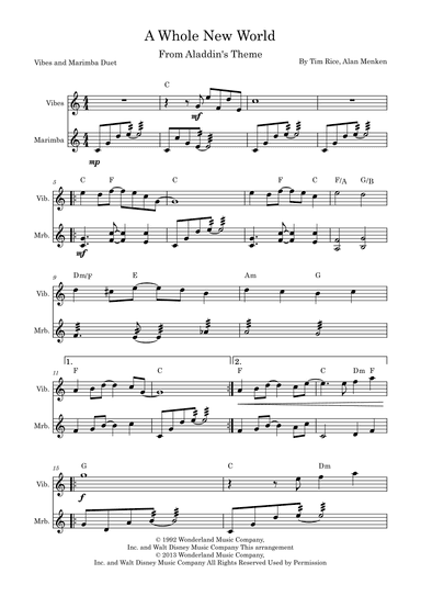 A Whole New World (arr. Marcelo Borba)