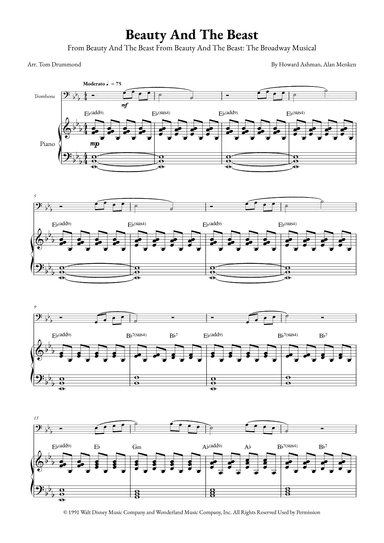 Beauty And The Beast (arr. Tom Drummond)