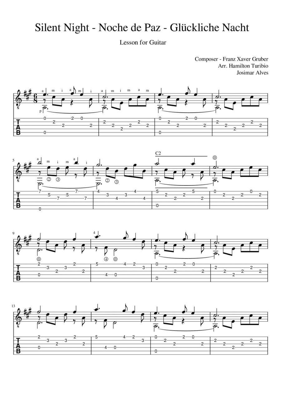Silent Night in A major (arr. Josimar Alves Fonseca)