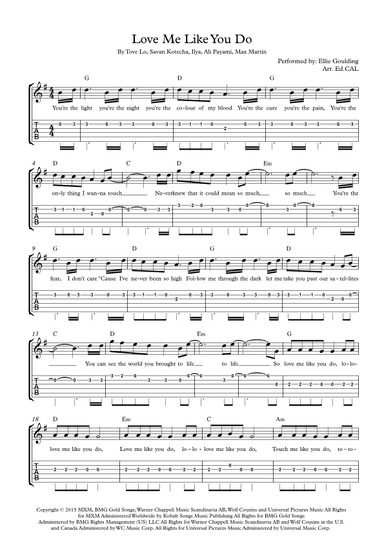Love Me Like You Do (arr. Arr. Ed.CAL)