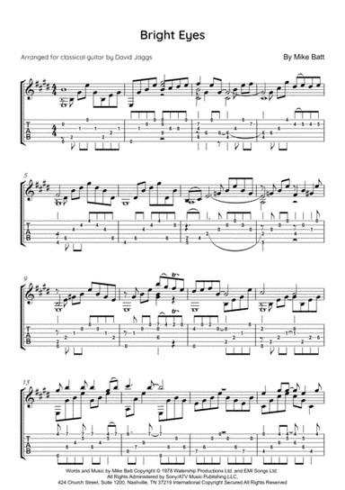 Bright Eyes (arr. David Jaggs)