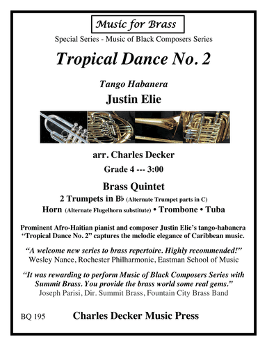 Tango - Habanera Tropical Dance No. 2 for Brass Quintet (arr. Charles Decker)