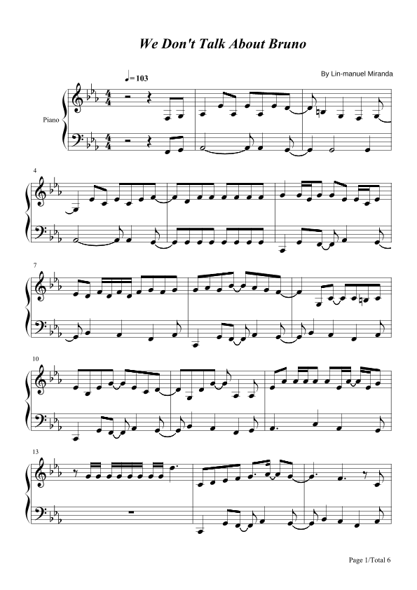 We Don't Talk About Bruno (arr. poon)