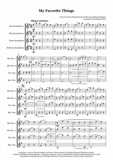 My Favorite Things (arr. Kayleigh Huelin)